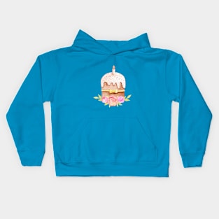 Easter cake with candle Kids Hoodie